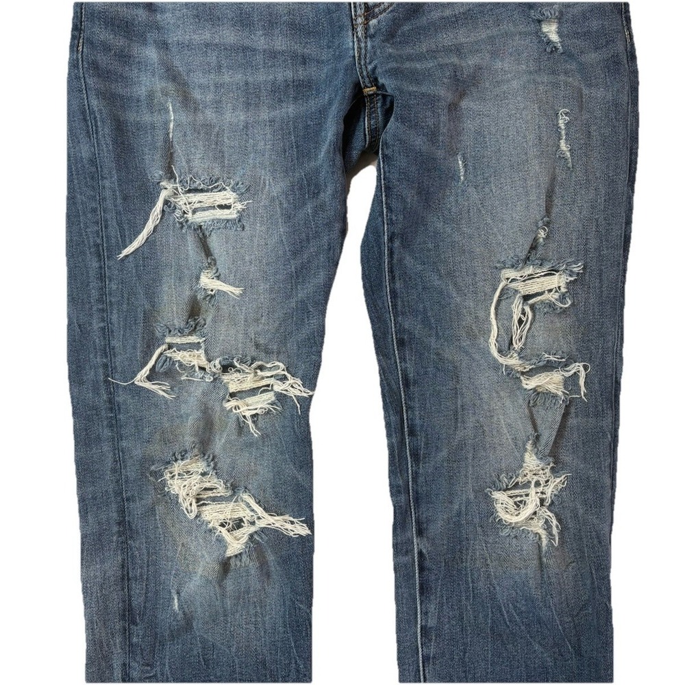 American Eagle Men's Distressed Slim Jeans 28x32 Actual 28x27.5 Mid Rise & Rippe - Picture 2 of 12